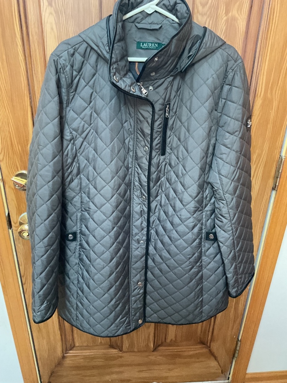 Lauren Ralph Lauren Dk Olive Quilted Coat. Size XXL